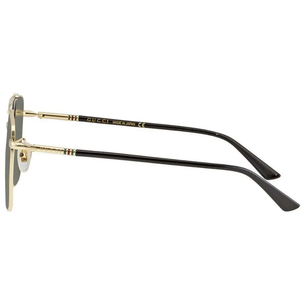 NEW Gucci Green and Gold Square Men's Sunglasses